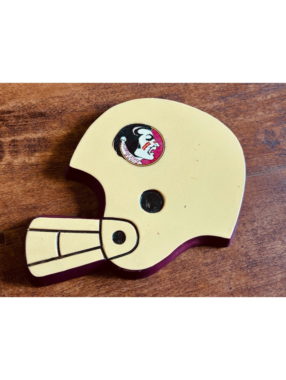 Vintage Florida State Seminoles Football Helmet Wall Decor